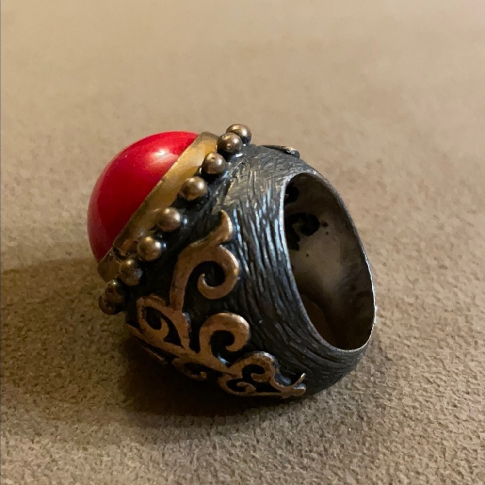 Knockout Red Statement Ring - Picture 6 of 8